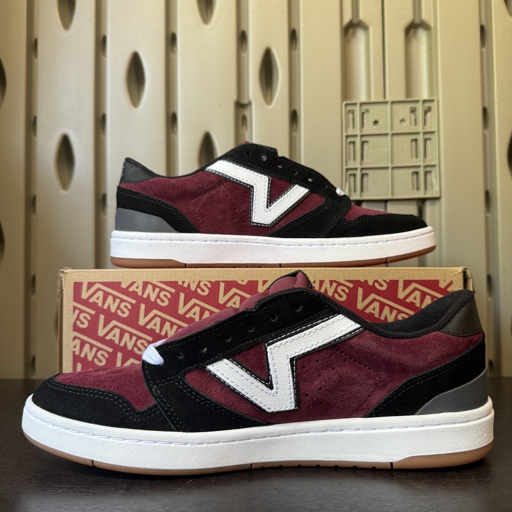 Vans Lowland 2.0 Skate Sneakers Shoes Red Black Men's Size 10.5 - VN000D6R2Q1 - Picture 2 of 9